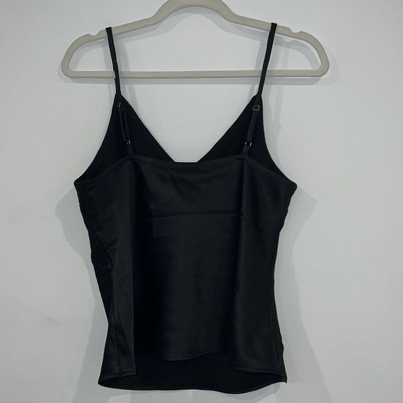 RIVER Island Black Satin V neck Spaghetti Straps top size US 8 - Picture 6 of 14